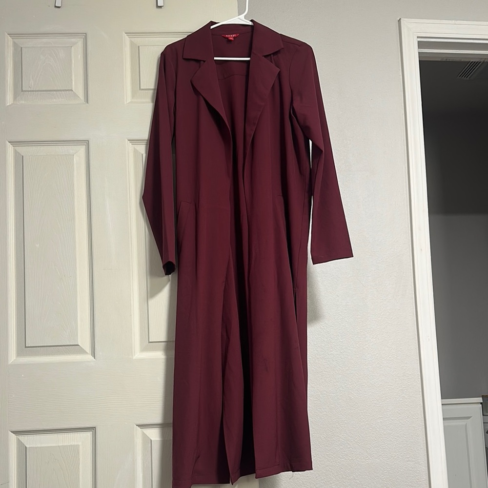 Guess Red Long Sleeve Notched Collar Blazer